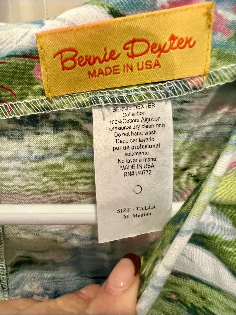 Bernie Dexter Green & Pink waterlilies dress